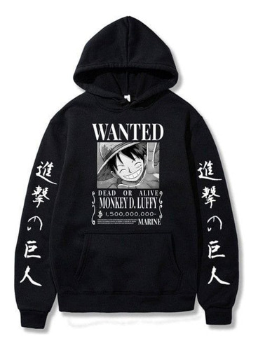 Hoddie Luffy Recompensa Buzo Anime One Piece