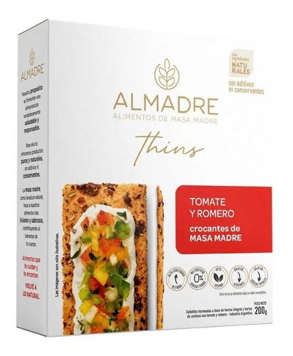 Snacks Thins Tomate Y Romero  Almadre 200g