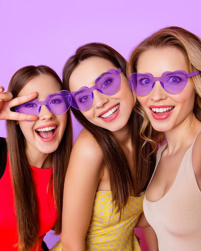 Anteojos De Sol Con Forma De Corazón,16 Pares De Lentes De
