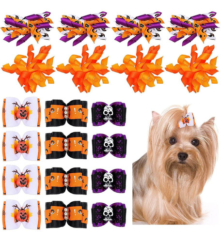 20 Lazos Pelo De Perro De Halloween Bandas De Goma  Acc...