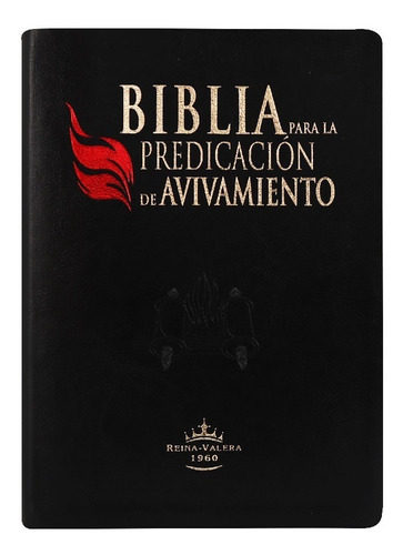 Biblia Para Predicación Avivamiento Rvr1960 Imit. Piel Negro