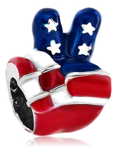 Lovelyjewelry American Flag Victory Patriotic 4th Of July In
