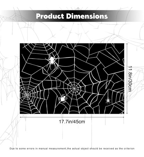 Juego De 4 Manteles Individuales Negros De Halloween, Telara