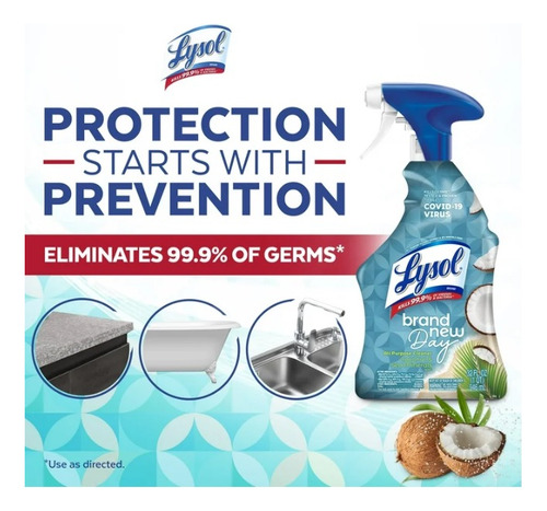 Limpiador De Superficie Lysol Aroma Coco Y Mar 946ml. *imp
