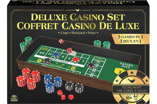 Juego De Poker Set Juego Spin Master Casino De Lujo 3 En 1