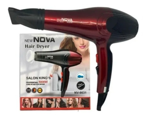 Imagen 3 de 3 de Secador Cabello 3000w Liviano Grande Golpe Aire Frio Nv-9031