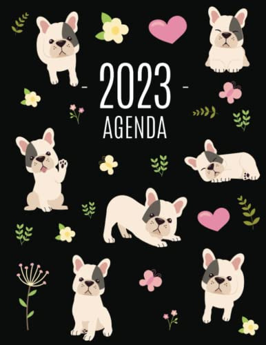 Bulldog Frances Agenda 2023: Planificador Mensual Con Perro