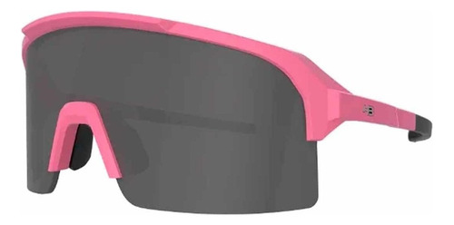 Oculos Ciclismo Hb Edge Pink Fosco Lente Silver Espelhada