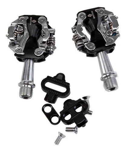 Pedales Automáticos Entity Mp15 Calas Spd Comp Shimano 275g Color Plata/negro