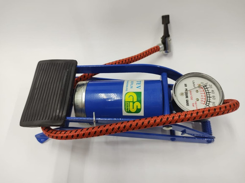 Imagem 2 de 3 de Bomba De Ar Pedal Alta Pressão Pneu Moto Bicicleta Colchão