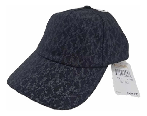 Gorra Michael Kors Negra Monogram Signature Original Y Nueva