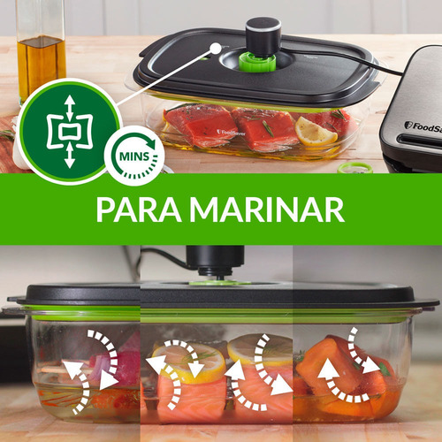 Imagen 4 de 8 de Pack Contenedores Foodsaver® Marinador 700 Ml, 1.2 Y 1.8 Lt