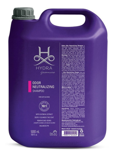 Shampoo Desodorante Perro Gato Hydra Odor Neutralizing 5 L