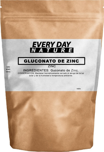 Gluconato De Zinc Puro 250 Gr Usp Polvo Importado Every Day