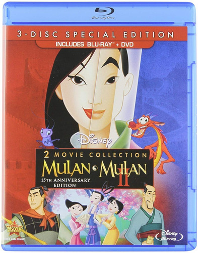 Blu-ray Mulan 2 Filmes Dublado 3 Discos 