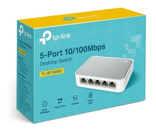 Imagen 2 de 6 de Switch Tp-link 5 Puertos Tl-sf1005d 10/100 Mbps 5 Bocas