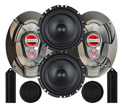 Combo 2 Parlantes Bomber 6x9 Bbr 75w + Componente Bomber 6