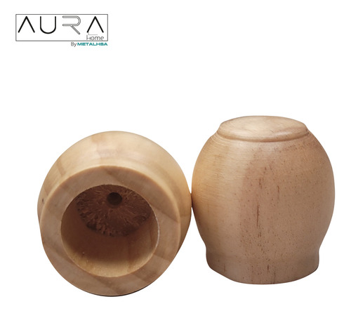 Set Simple De Madera Natural 19 Mm X 2,00 Mt Terminal Bola