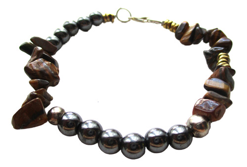 Vishudi Pulsera Hematita Y Ojo De Tigre