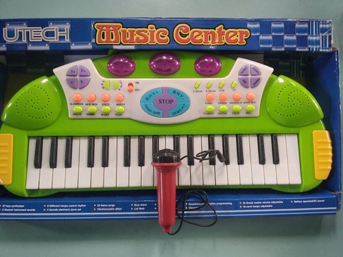 Imagen 1 de 2 de Piano Electrico Para Niños Con Microfono