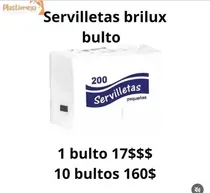 Comprar Servilletas Brilux Bultos Paquete 200 Servilletas