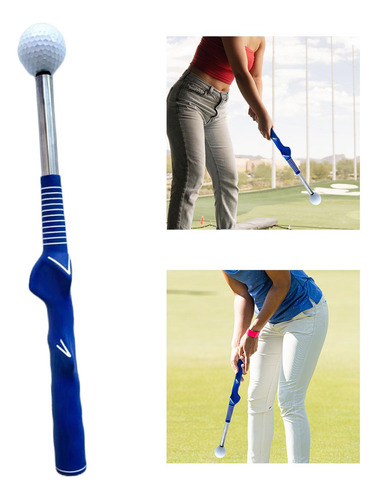 Golf Swing Trainer Aid Haste Telescópica De Azul Profundo