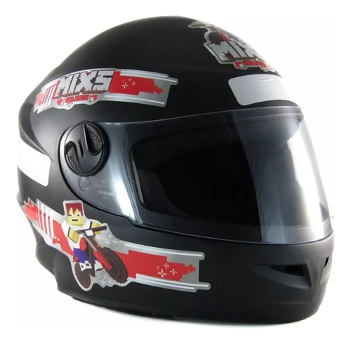 Casco Integral Mixs Niño Homologado Color Negro Mate 