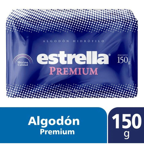 Imagen 1 de 1 de Algodon Hidrofilo Premium Estrella 150g