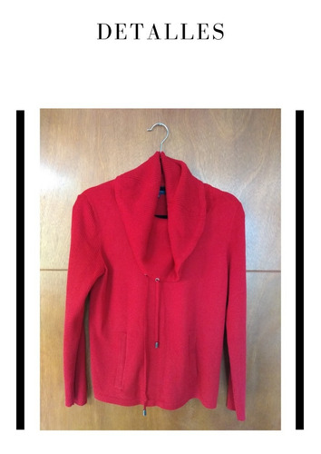 Suéter Rojo Con Cuello Caído
