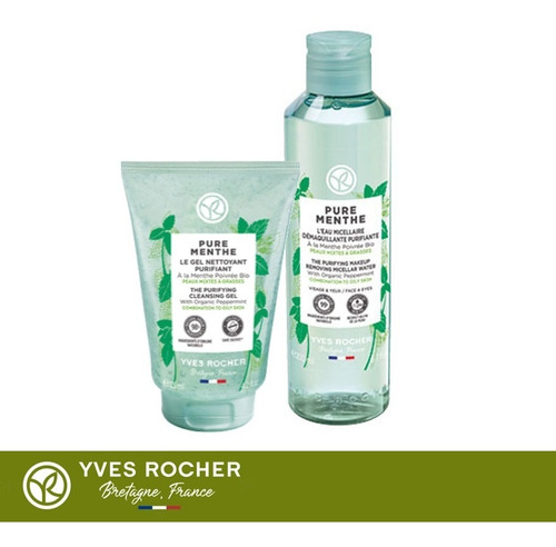 Kit Pure Menthe, Gel Y Agua Micelar Yves Rocher 2 Productos