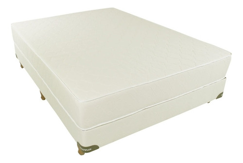 Sommier Colchón 2 Plazas Multiflex Alta Densidad Color Beige