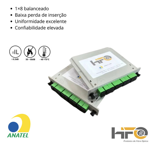 Splitter Box Cassete Modular 1x8 Apc Splitter Hfo - 10 Un