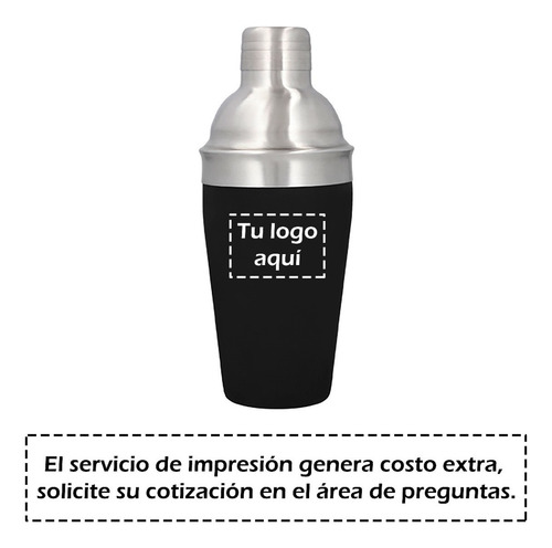 Imagen 2 de 9 de Coctelera Shaker Bar Bebidas 540 Ml Acero