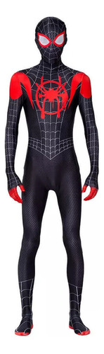 . Disfraz De Spiderman Negro Traje De Fiesta De Cosplay 1kit
