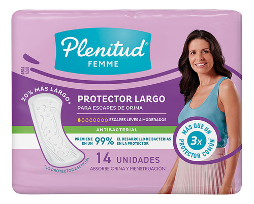 Protectores Para Incontinencia Plenitud Femme Leve X 14 Un