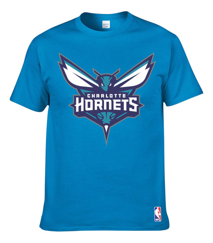 Playera Charlotte Hornets, Cuello Redondo 100% Algodón