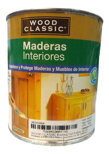 Barniz Natural Mate En Cuarto De Galón Sherwin Williams