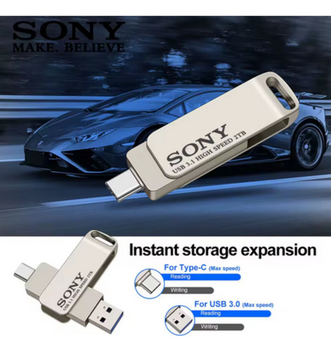Usb Pendrive Sony High Speed 3.1 Pendrive 1tb Entrada Tipo C