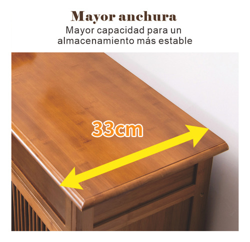 Multifuncional Zapatero Madera Modernos 3 Puertas 100cm Marrón