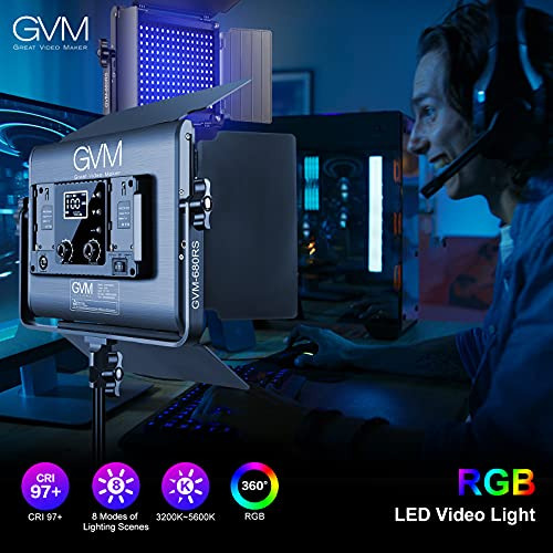 Luz De Vídeo Led Gvm Rgb Con Kits De Iluminación, 680rs 50w