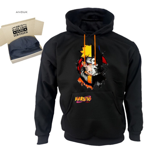 Imagen 1 de 10 de Buzo Hoodie Personalizado Saco Naruto Estampado Unisex