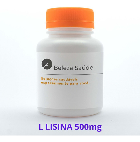 Imagem 1 de 3 de L-lysine 500mg L-lisina Contra Herpes : 250 Cápsulas