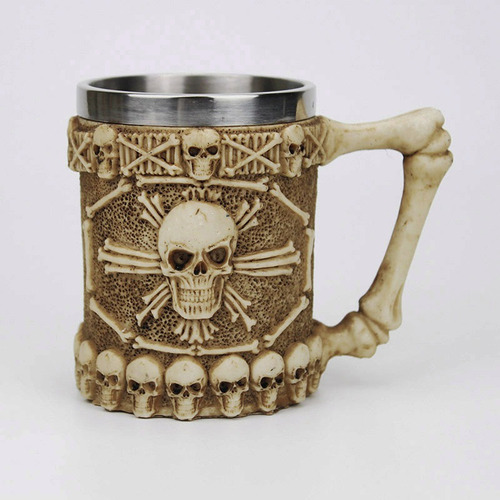 Jarro Calavera Huesos Mugs Tazon 400ml Cervecero