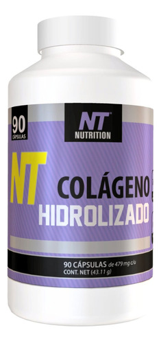 Colageno Hidrolizado. 90 Caps. Nt Nutrition. Sabor Natural