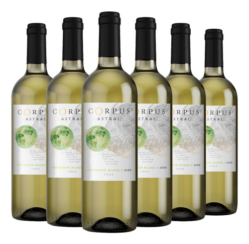 Kit Vinho Branco Corpus Astral Sauvignon Blanc 750ml 06 Unid