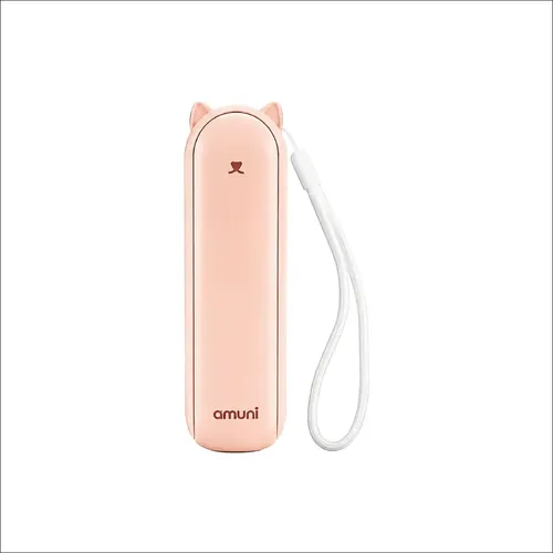 Ventilador De Mano Recargable Cargador Portátil Gato Amuní Rosa