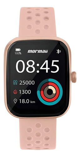 Relógio Smartwatch Mormaii Life Ultra Rosa - Molifeuaj/8t Bisel Preto Desenho da pulseira Liso