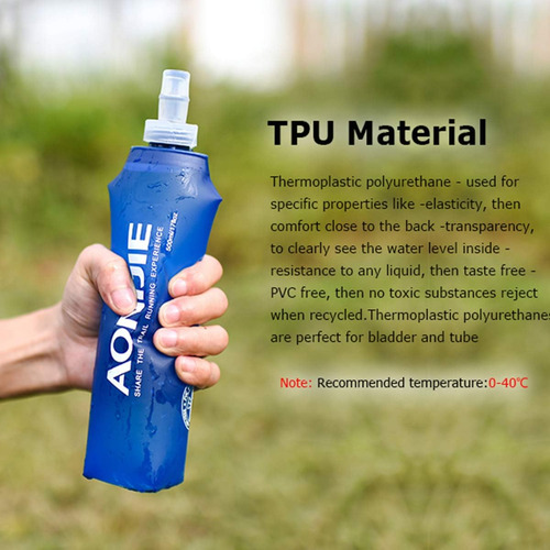 Aonijie Botellas De Agua Plegables Suaves De Tpu, Termo Pleg