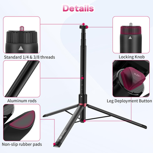 Soporte De Trípode Ulanzi At-01 Extensible 150 Cm Para Cámar