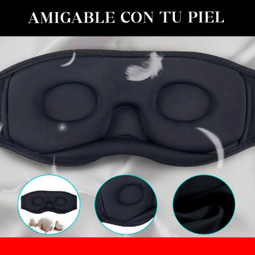 Antifaz Auriculares Para Dormir Mascara Meditación Bluetooth Gris Liso